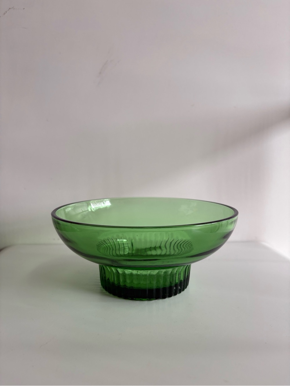 1960's A.L. Randall Emerald Green Glass Bowl Candy Dish Vintage